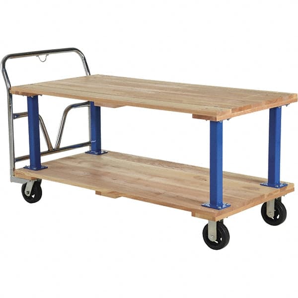 Vestil - 1,600 Lb Capacity Hardwood Platform Truck - Hardwood Deck, 30" OAW - Exact Tooling