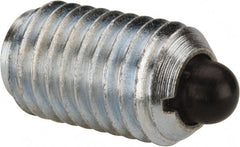 Gibraltar - 5/8-11, 1-1/16" Thread Length, 0.215" Plunger Projection, Steel Threaded Spring Plunger - 0.31" Max Plunger Diam, 1.062" Plunger Length, 7 Lb Init End Force, 50 Lb Final End Force - Exact Tooling
