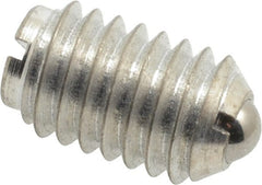 Gibraltar - 3/8-16, 0.187" Ball Diam, 5/8" Body Length, 0.048" Max Ball Reach, Threaded Ball Plunger - Steel Body, Steel Ball, 2.5 Lb Initial End Force, 5 Lb Final End Force - Exact Tooling