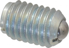 Gibraltar - 1/2-13, 0.281" Ball Diam, 3/4" Body Length, 0.072" Max Ball Reach, Threaded Ball Plunger - Steel Body, Steel Ball, 3 Lb Initial End Force, 6 Lb Final End Force, Locking Element - Exact Tooling