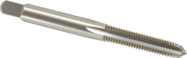 OSG - 1/4-28 UNF 4 Flute Bright Finish High Speed Steel Straight Flute Standard Hand Tap - Plug, Right Hand Thread, 2-1/2" OAL, 1" Thread Length, H1 Limit, Oversize - Exact Tooling