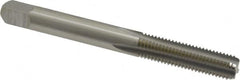 OSG - 1/4-28 UNF 4 Flute Bright Finish High Speed Steel Straight Flute Standard Hand Tap - Bottoming, Right Hand Thread, 2-1/2" OAL, 1" Thread Length, H1 Limit, Oversize - Exact Tooling