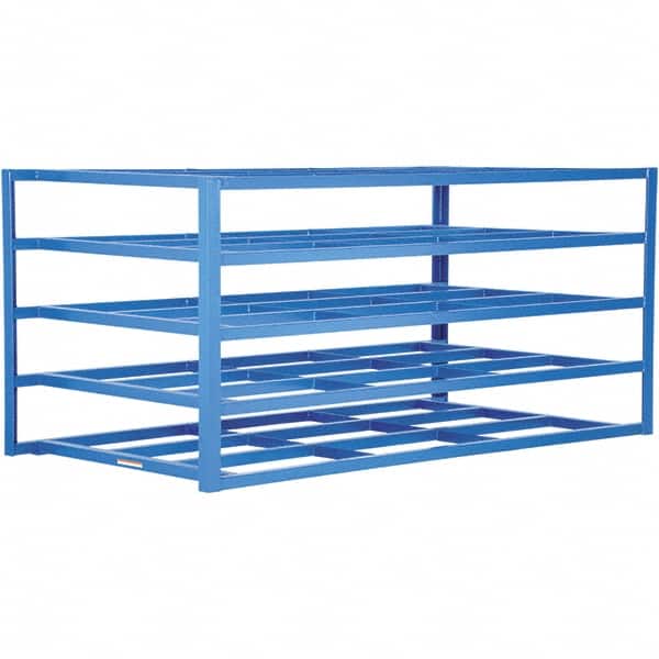 Vestil - 4 Bay, 5 Shelf, 2,000 Lb per Shelf Capacity, Blue Horizontal Sheet Storage Rack - 55" Wide x 48" High x 103" Deep - Exact Tooling