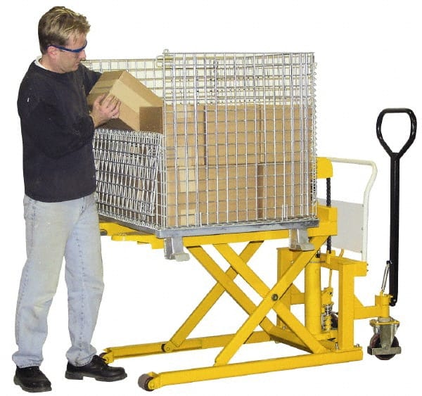 Vestil - 12V DC Lifting Table Portable High Rise Skid Lifter DC Power - Exact Tooling