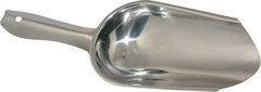 VOLLRATH - 5 oz Silver Stainless Steel Round Bottom Scoop - 5" Wide x 5-1/2" Deep Bowl, 4" Handle Length, 9-1/2" OAL - Exact Tooling