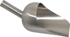 VOLLRATH - 52 oz Silver Stainless Steel Round Bottom Scoop - 5.3" Wide Bowl, 3.3" Handle Length, 12" OAL - Exact Tooling