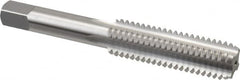 OSG - 1/2-13 UNC 4 Flute Bright Finish High Speed Steel Straight Flute Standard Hand Tap - Bottoming, Right Hand Thread, 3-3/8" OAL, 1-21/32" Thread Length, H1 Limit, Oversize - Exact Tooling