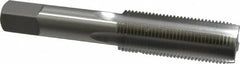 OSG - 3/4-16 UNF 4 Flute Bright Finish High Speed Steel Straight Flute Standard Hand Tap - Plug, Right Hand Thread, 4-1/4" OAL, 2" Thread Length, H1 Limit, Oversize - Exact Tooling