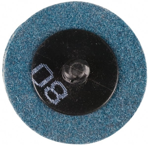 Tru-Maxx - 1" Disc Diam, 40 Grit, Zirconia Alumina Quick Change Disc - Type R Attaching System, Coated, Blue, Coarse Grade, 20,000 RPM - Exact Tooling