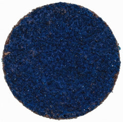 Tru-Maxx - 1" Disc Diam, 50 Grit, Zirconia Alumina Quick Change Disc - Type R Attaching System, Coated, Blue, Coarse Grade, 20,000 RPM - Exact Tooling
