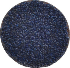 Tru-Maxx - 1-1/2" Disc Diam, 36 Grit, Zirconia Alumina Quick Change Disc - Type R Attaching System, Coated, Blue, Very Coarse Grade, 20,000 RPM - Exact Tooling