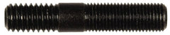 Dorman - 3/8-24 Long Thread, 3/8-16 Short Thread, 2" OAL Unequal Double Threaded Stud - Steel, Black Oxide Finish, 1" Long Thread Length, 5/8" Short Thread Length - Exact Tooling