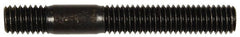 Dorman - 7/16-20 Long Thread, 7/16-14 Short Thread, 3-1/4" OAL Unequal Double Threaded Stud - Steel, Black Oxide Finish, 1-7/8" Long Thread Length, 5/8" Short Thread Length - Exact Tooling