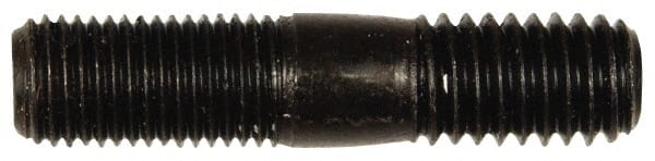 Dorman - 7/16-20 Long Thread, 7/16-14 Short Thread, 2" OAL Unequal Double Threaded Stud - Steel, Black Oxide Finish, 7/8" Long Thread Length, 3/4" Short Thread Length - Exact Tooling