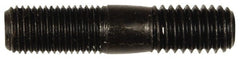 Dorman - 7/16-20 Long Thread, 7/16-14 Short Thread, 2" OAL Unequal Double Threaded Stud - Steel, Black Oxide Finish, 7/8" Long Thread Length, 3/4" Short Thread Length - Exact Tooling