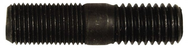 Dorman - 1/2-20 Long Thread, 1/2-13 Short Thread, 2" OAL Unequal Double Threaded Stud - Steel, Black Oxide Finish, 15/16" Long Thread Length, 5/8" Short Thread Length - Exact Tooling