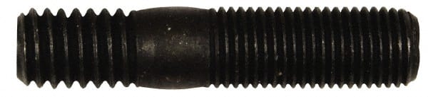 Dorman - 3/8-24 Long Thread, 3/8-16 Short Thread, 1-3/4" OAL Unequal Double Threaded Stud - Steel, Black Oxide Finish, 3/4" Long Thread Length, 1/2" Short Thread Length - Exact Tooling