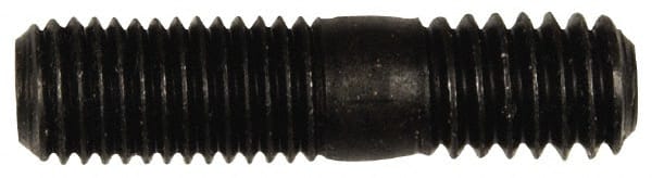 Dorman - 5/16-24 Long Thread, 5/16-18 Short Thread, 1-1/4" OAL Unequal Double Threaded Stud - Steel, Black Oxide Finish, 5/8" Long Thread Length, 7/16" Short Thread Length - Exact Tooling