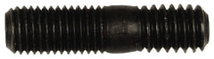 Dorman - 5/16-24 Long Thread, 5/16-18 Short Thread, 1-1/4" OAL Unequal Double Threaded Stud - Steel, Black Oxide Finish, 5/8" Long Thread Length, 7/16" Short Thread Length - Exact Tooling