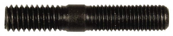 Dorman - 5/16-24 Long Thread, 5/16-18 Short Thread, 1-3/4" OAL Unequal Double Threaded Stud - Steel, Black Oxide Finish, 7/8" Long Thread Length, 9/16" Short Thread Length - Exact Tooling