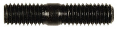 Dorman - 7/16-14 2" OAL Unequal Double Threaded Stud - Steel, Black Oxide Finish, 1" Long Thread Length, 3/4" Short Thread Length - Exact Tooling