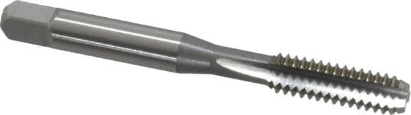 OSG - 1/4-20 UNC 3 Flute Bright Finish High Speed Steel Straight Flute Standard Hand Tap - Bottoming, Right Hand Thread, 2-1/2" OAL, 1" Thread Length, H2 Limit, Oversize - Exact Tooling