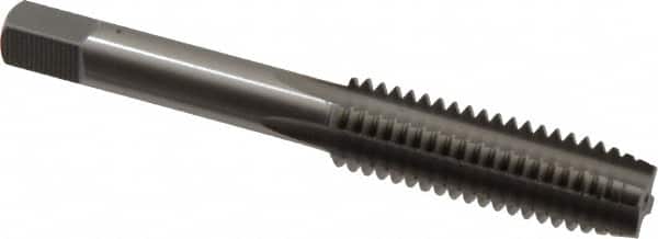 OSG - 7/16-14 UNC 4 Flute Bright Finish High Speed Steel Straight Flute Standard Hand Tap - Plug, Right Hand Thread, 3-5/32" OAL, 1-7/16" Thread Length, H2 Limit, Oversize - Exact Tooling