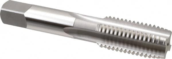 OSG - 7/8-9 UNC 4 Flute Bright Finish High Speed Steel Straight Flute Standard Hand Tap - Plug, Right Hand Thread, 4-11/16" OAL, 2-7/32" Thread Length, H2 Limit, Oversize - Exact Tooling