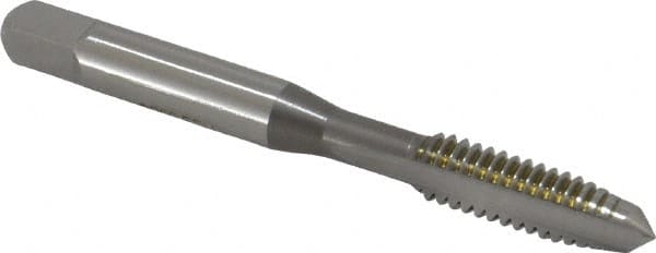 OSG - 1/4-20 UNC 3B 2 Flute Bright Finish High Speed Steel Straight Flute Standard Hand Tap - Plug, Right Hand Thread, 2-1/2" OAL, 1" Thread Length, H3 Limit, Oversize - Exact Tooling