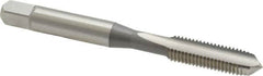 OSG - 1/4-28 UNF 3B 2 Flute Bright Finish High Speed Steel Straight Flute Standard Hand Tap - Plug, Right Hand Thread, 2-1/2" OAL, 1" Thread Length, H3 Limit, Oversize - Exact Tooling