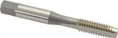 OSG - 5/16-18 UNC 3B 2 Flute Bright Finish High Speed Steel Straight Flute Standard Hand Tap - Plug, Right Hand Thread, 2-23/32" OAL, 1-1/8" Thread Length, H3 Limit, Oversize - Exact Tooling