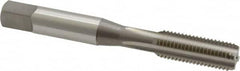 OSG - 5/16-24 UNF 3B 4 Flute Bright Finish High Speed Steel Straight Flute Standard Hand Tap - Bottoming, Right Hand Thread, 2-23/32" OAL, 1-1/8" Thread Length, H3 Limit, Oversize - Exact Tooling