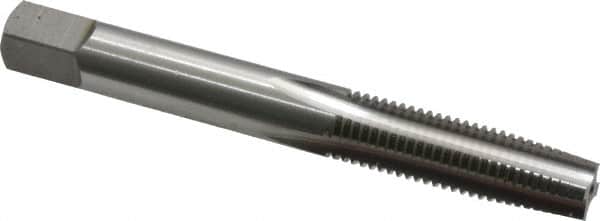 OSG - 5/16-24 UNF 3B 4 Flute Bright Finish High Speed Steel Straight Flute Standard Hand Tap - Taper, Right Hand Thread, 2-23/32" OAL, 1-1/8" Thread Length, H3 Limit, Oversize - Exact Tooling