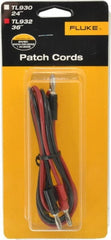 Fluke - Black/Red Electrical Test Equipment Patch Cord Set - Use with Test Equipment - Exact Tooling