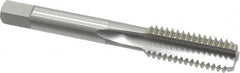 OSG - 7/16-14 UNC 3 Flute Bright Finish High Speed Steel Straight Flute Standard Hand Tap - Bottoming, Right Hand Thread, 3-5/32" OAL, 1-7/16" Thread Length, H3 Limit, Oversize - Exact Tooling