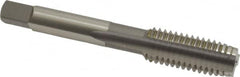 OSG - 1/2-13 UNC 3B 3 Flute Bright Finish High Speed Steel Straight Flute Standard Hand Tap - Plug, Right Hand Thread, 3-3/8" OAL, 1-21/32" Thread Length, H3 Limit, Oversize - Exact Tooling