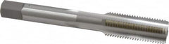 OSG - 1/2-20 UNF 3B 4 Flute Bright Finish High Speed Steel Straight Flute Standard Hand Tap - Bottoming, Right Hand Thread, 3-3/8" OAL, 1-21/32" Thread Length, H3 Limit, Oversize - Exact Tooling