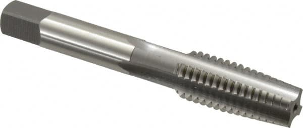 OSG - 9/16-12 UNC 4 Flute Bright Finish High Speed Steel Straight Flute Standard Hand Tap - Taper, Right Hand Thread, 3-19/32" OAL, 1-21/32" Thread Length, H3 Limit, Oversize - Exact Tooling