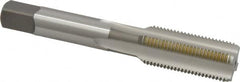 OSG - 5/8-18 UNF 3B 4 Flute Bright Finish High Speed Steel Straight Flute Standard Hand Tap - Bottoming, Right Hand Thread, 3-13/16" OAL, 1-13/16" Thread Length, H3 Limit, Oversize - Exact Tooling
