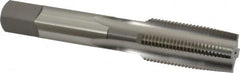 OSG - 3/4-16 UNF 3B 4 Flute Bright Finish High Speed Steel Straight Flute Standard Hand Tap - Taper, Right Hand Thread, 4-1/4" OAL, 2" Thread Length, H3 Limit, Oversize - Exact Tooling