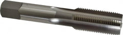 OSG - 7/8-14 UNF 3B 4 Flute Bright Finish High Speed Steel Straight Flute Standard Hand Tap - Plug, Right Hand Thread, 4-11/16" OAL, 2-7/32" Thread Length, H4 Limit, Oversize - Exact Tooling