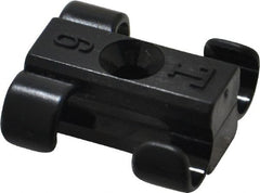 Midwest Control - 1/4 to 5/16 Hose OD, Multitube Holder - Black, 2 Slots, 0.8" OAL, 0.12" Mounting Hole, For Use With Tubes, Wires, Hose & Pipe - Exact Tooling