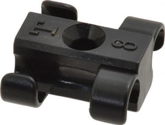 Midwest Control - 5/16 to 3/8 Hose OD, Multitube Holder - Black, 2 Slots, 0.96" OAL, 0.16" Mounting Hole, For Use With Tubes, Wires, Hose & Pipe - Exact Tooling