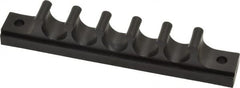 Midwest Control - 1/2 Hose OD, Multitube Holder - Black, 5 Slots, 4-1/2" OAL, 0.218" Mounting Hole, For Use With Plastic Tubing, Hose & Wire - Exact Tooling