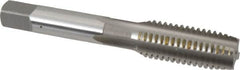 OSG - 9/16-12 UNC 4 Flute Bright Finish High Speed Steel Straight Flute Standard Hand Tap - Plug, Right Hand Thread, 3-19/32" OAL, 1-21/32" Thread Length, H5 Limit, Oversize - Exact Tooling
