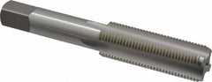 OSG - 5/8-18 UNF 2B 4 Flute Bright Finish High Speed Steel Straight Flute Standard Hand Tap - Bottoming, Right Hand Thread, 3-13/16" OAL, 1-13/16" Thread Length, H5 Limit, Oversize - Exact Tooling