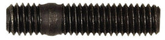 Dorman - M6x1.0 27.5mm OAL Unequal Double Threaded Stud - Steel, Black Oxide Finish, 17mm Long Thread Length, 7.5mm Short Thread Length, Metric - Exact Tooling