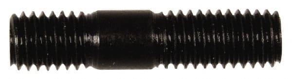 Dorman - M8x1.25 35mm OAL Unequal Double Threaded Stud - Steel, Black Oxide Finish, 16mm Long Thread Length, 10mm Short Thread Length, Metric - Exact Tooling