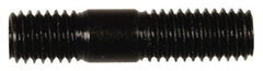 Dorman - M8x1.25 35mm OAL Unequal Double Threaded Stud - Steel, Black Oxide Finish, 16mm Long Thread Length, 10mm Short Thread Length, Metric - Exact Tooling