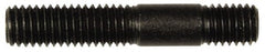 Dorman - M8x1.25 45mm OAL Unequal Double Threaded Stud - Steel, Black Oxide Finish, 23mm Long Thread Length, 10mm Short Thread Length, Metric - Exact Tooling